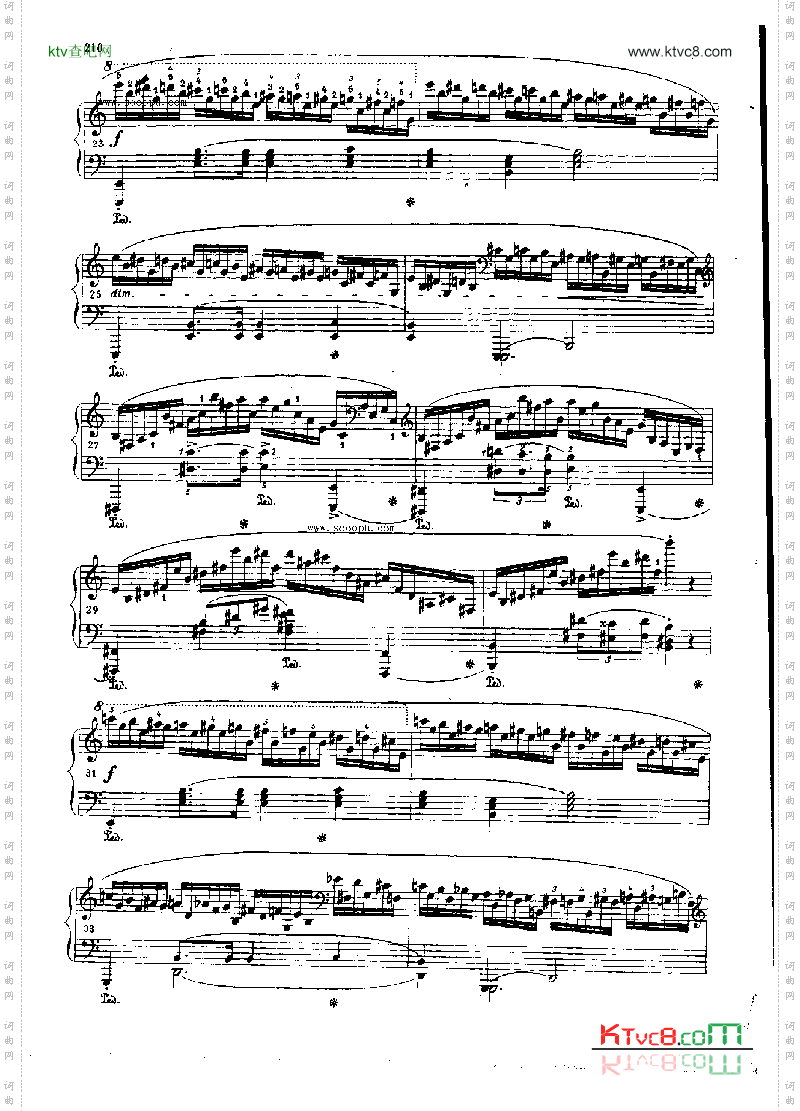 练习曲OP.25Nr11键盘类钢琴