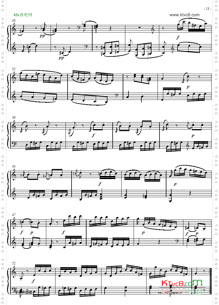 奏鸣曲SonatasK279Mvt.3-莫扎特