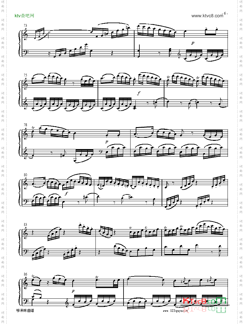 奏鸣曲SonatasK279Mvt.1-莫扎特