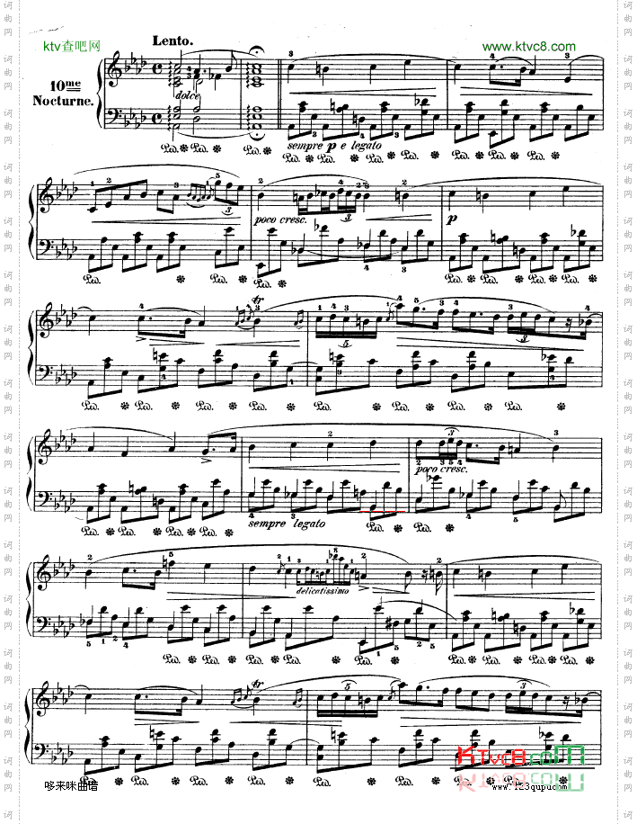 B大调夜曲作品32号-OP32NO.2-肖邦