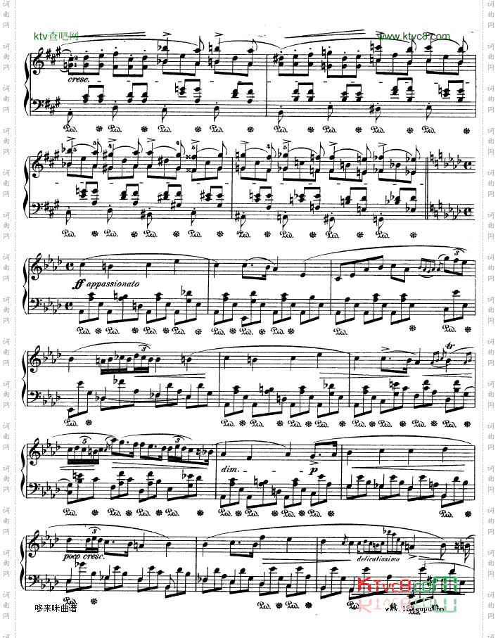 B大调夜曲作品32号-OP32NO.2-肖邦