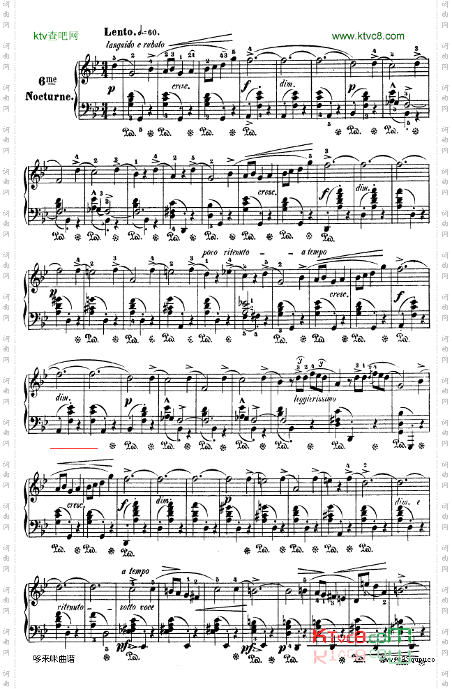 g小调夜曲作品15号-OP15-NO.3-肖邦