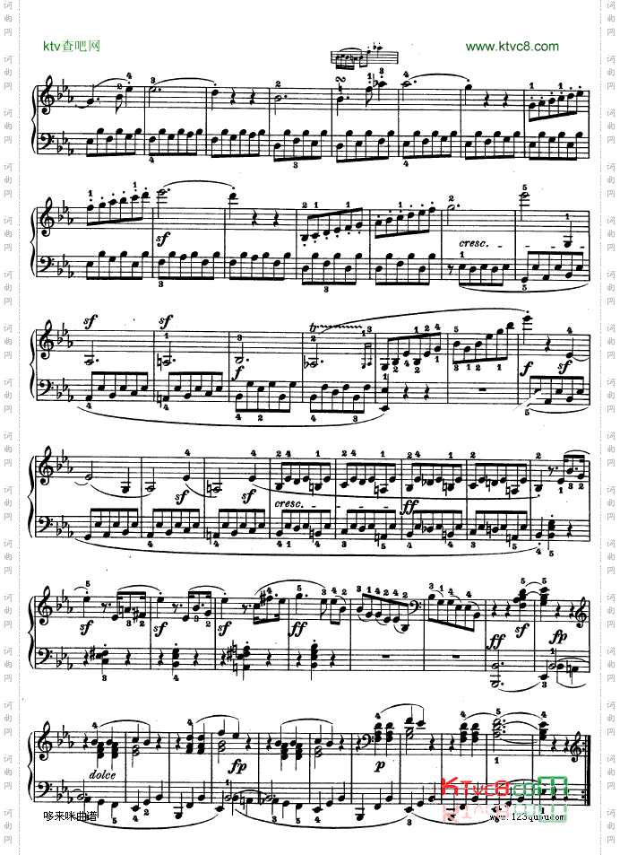 C小调第五钢琴奏鸣曲-Op.10—1-贝多芬