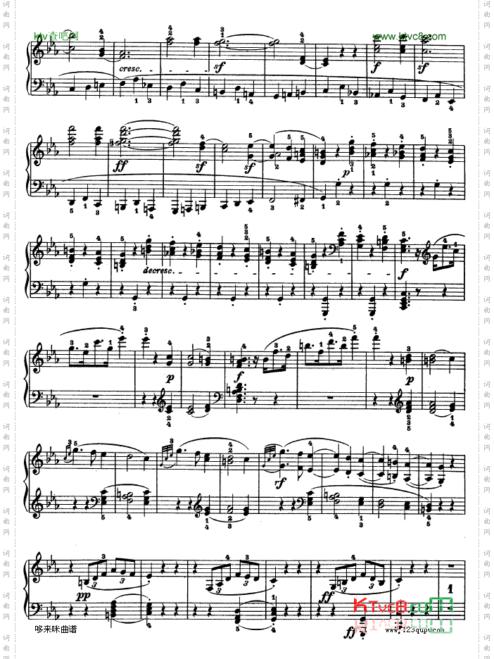 C小调第五钢琴奏鸣曲-Op.10—1-贝多芬