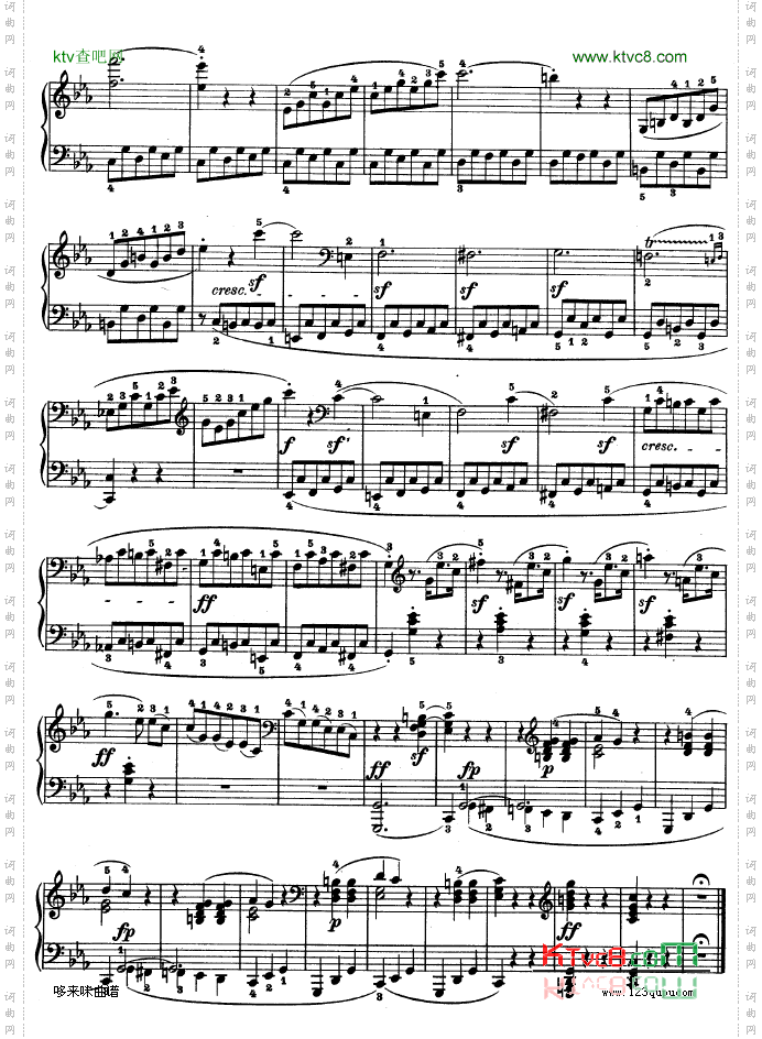 C小调第五钢琴奏鸣曲-Op.10—1-贝多芬