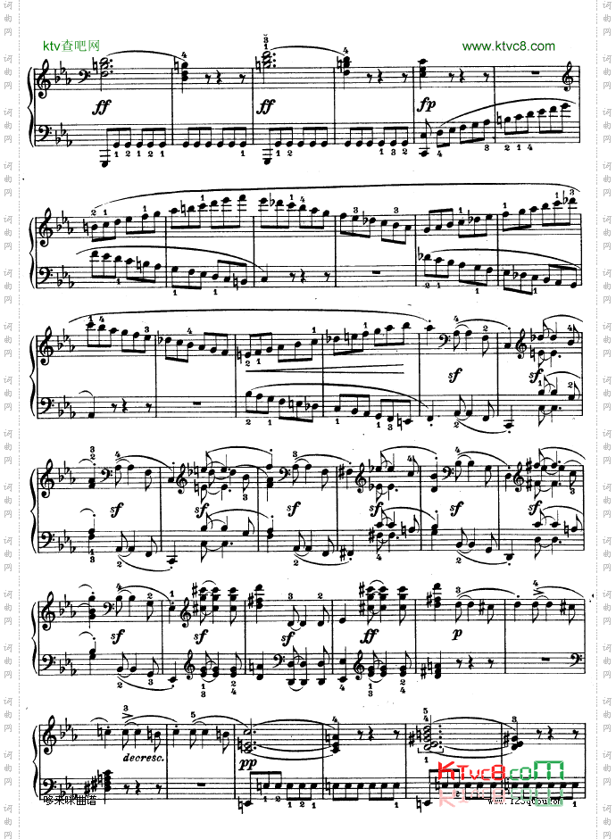 降E大调第四钢琴奏鸣曲-Op.7-贝多芬