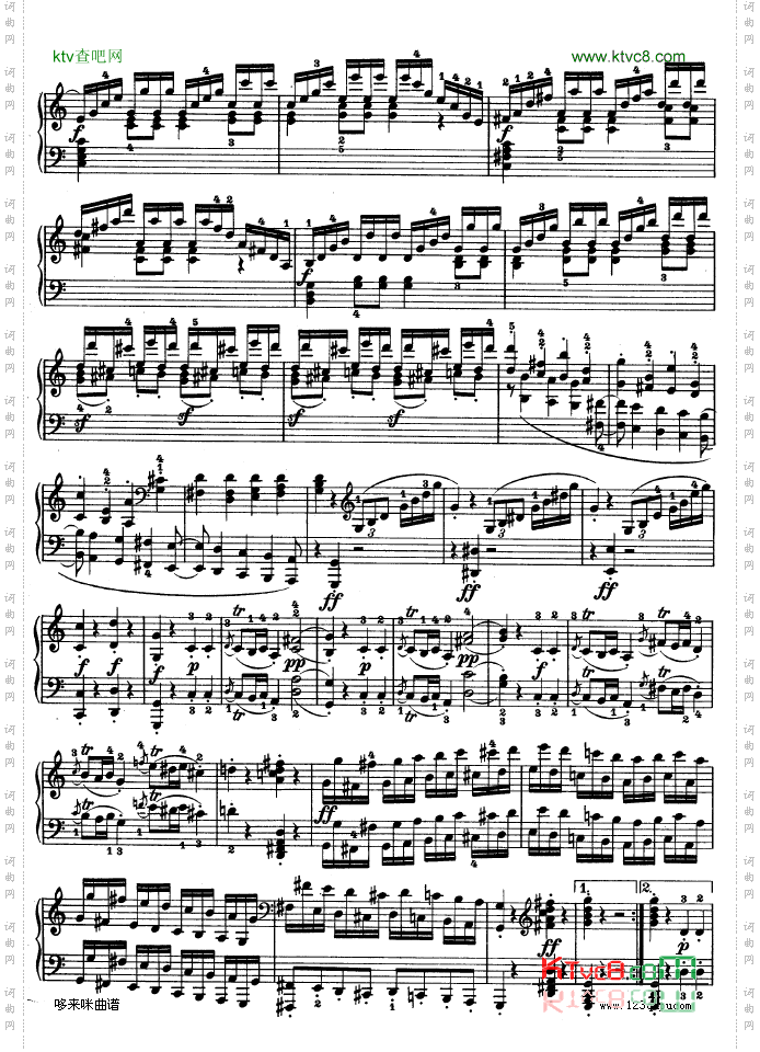 第三钢琴奏鸣曲-Op.2No.3-贝多芬