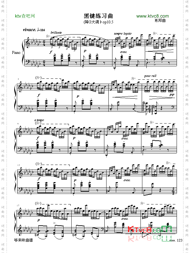 黑键练习曲-肖邦