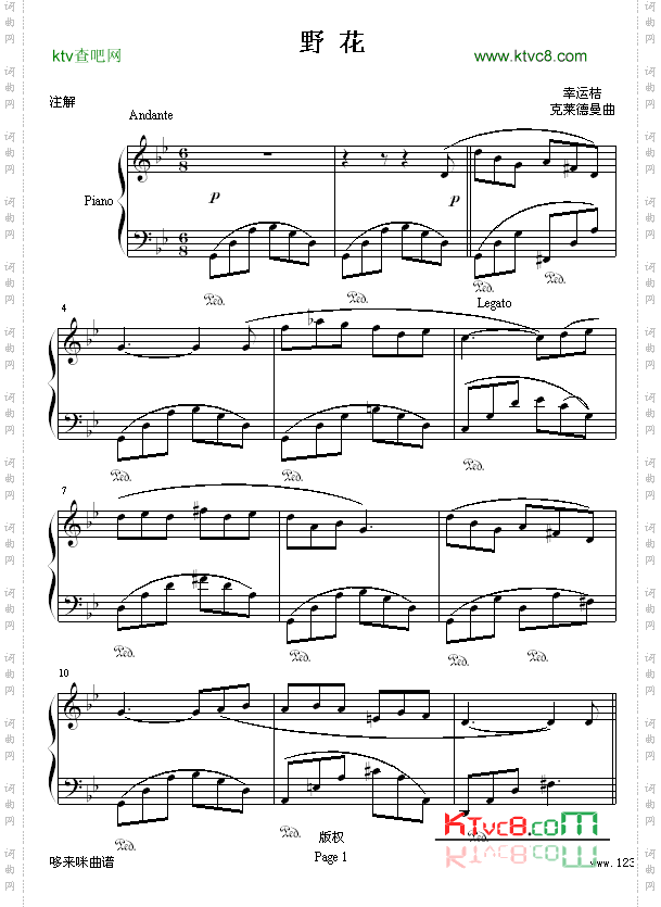 野花-幸运桔版-克莱德曼