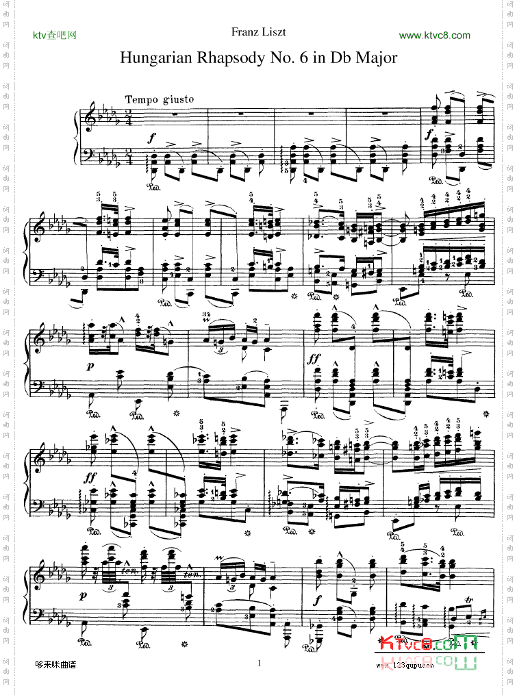 匈牙利狂想曲第六号-李斯特