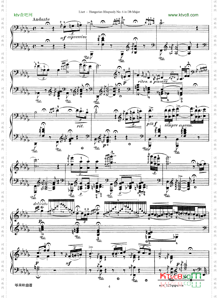 匈牙利狂想曲第六号-李斯特