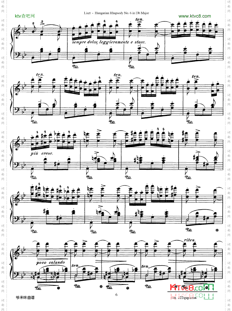 匈牙利狂想曲第六号-李斯特