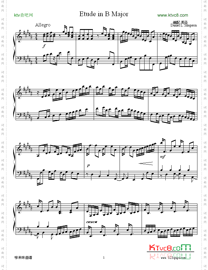 EtudeinBMajor-圣-DanielL.Simpson