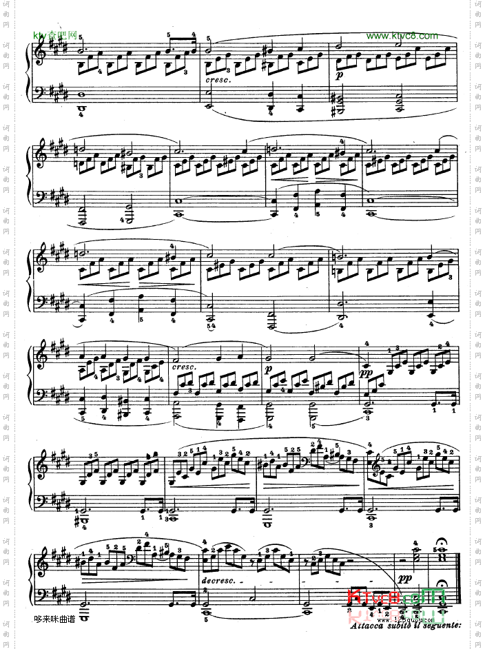 第十四钢琴奏鸣曲-《月光曲》-Op.27No.2-贝多芬