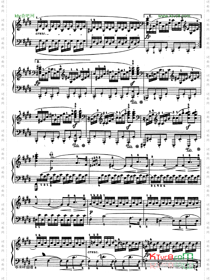 第十四钢琴奏鸣曲-《月光曲》-Op.27No.2-贝多芬