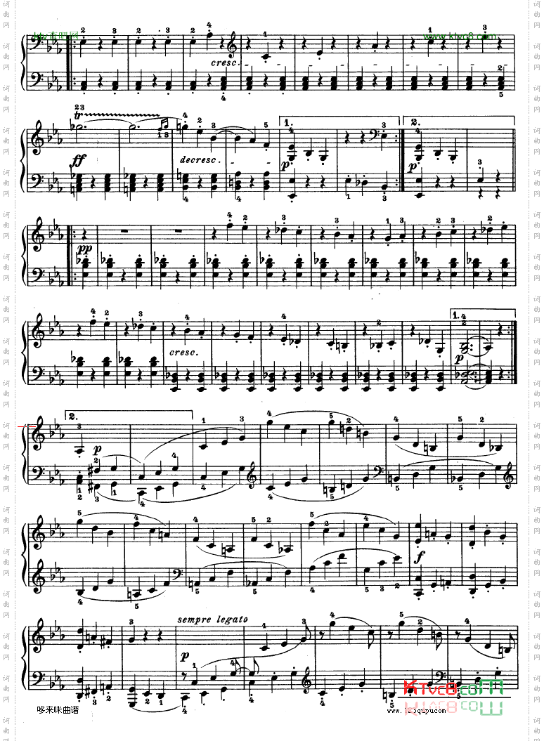 第十三钢琴奏鸣曲-Op.27No.1-贝多芬