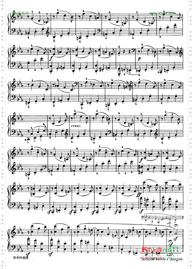 第十三钢琴奏鸣曲-Op.27No.1-贝多芬