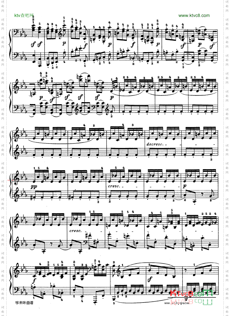 第十三钢琴奏鸣曲-Op.27No.1-贝多芬