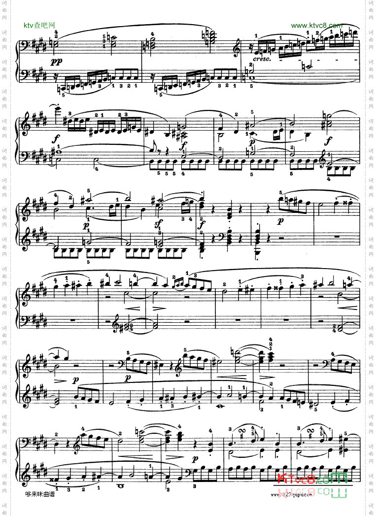 E大调第九钢琴奏鸣曲Op.14No—1-贝多芬