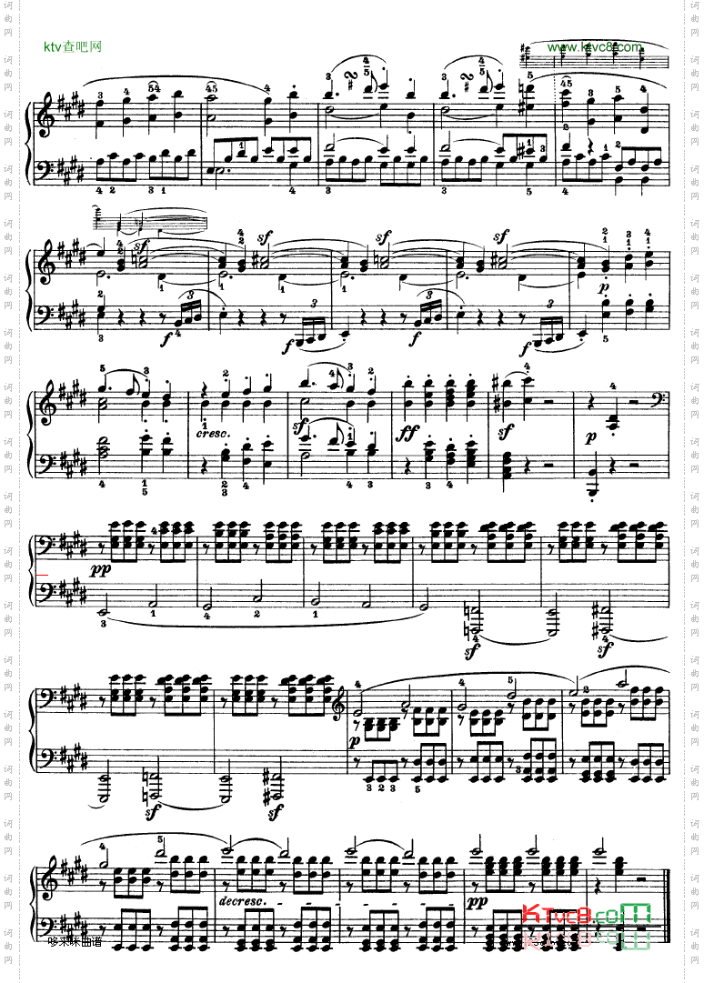 E大调第九钢琴奏鸣曲Op.14No—1-贝多芬