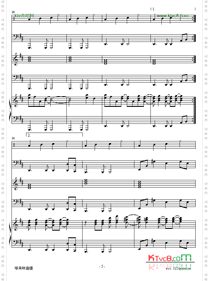 怀念的旋律-总谱-克莱德曼