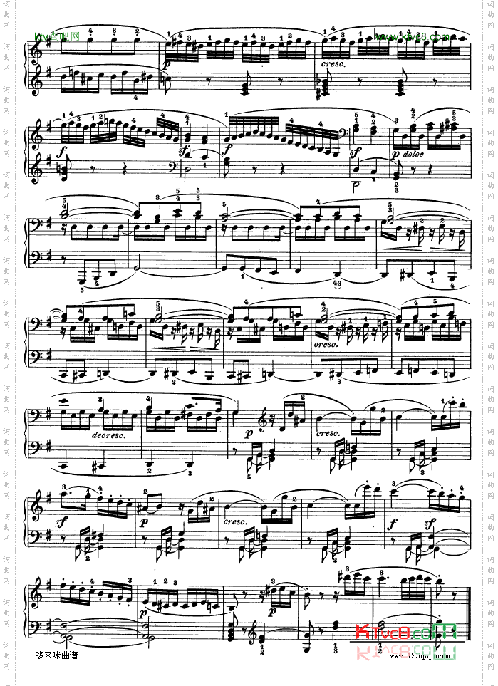 G大调第十钢琴奏鸣曲Op.14No--2-贝多芬