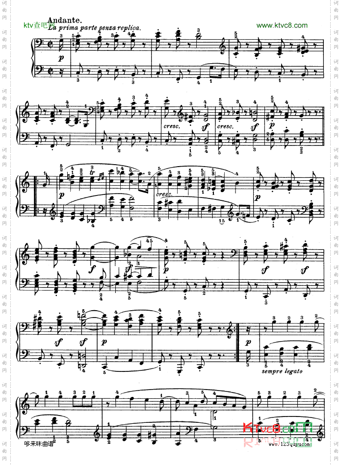 G大调第十钢琴奏鸣曲Op.14No--2-贝多芬