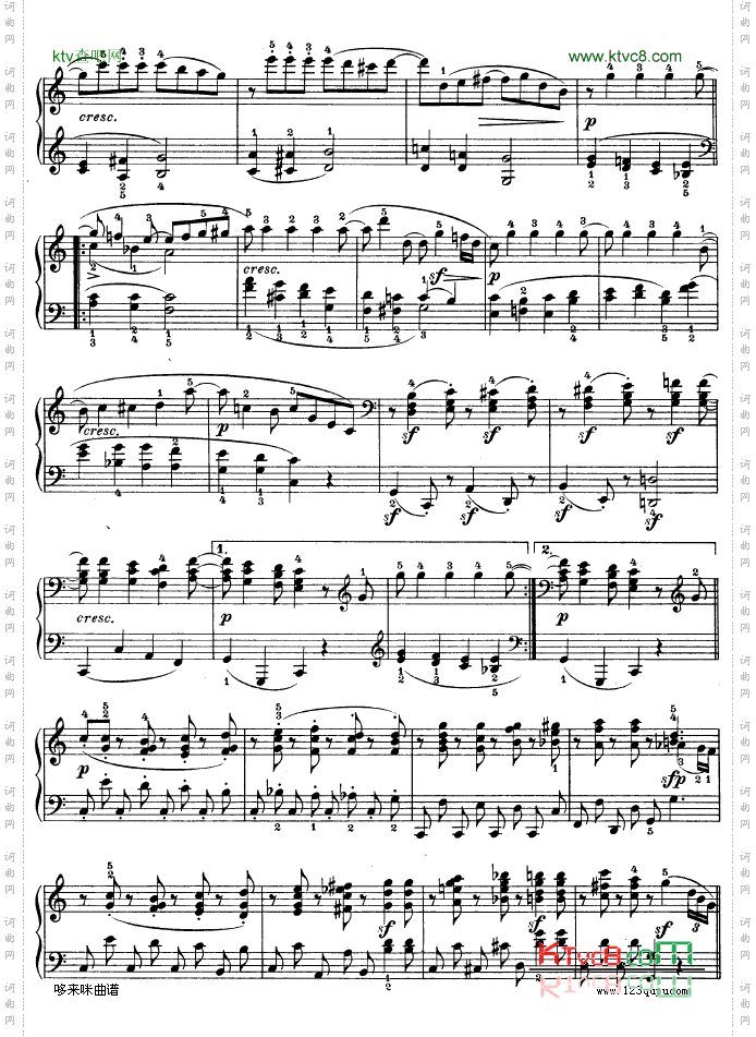 G大调第十钢琴奏鸣曲Op.14No--2-贝多芬