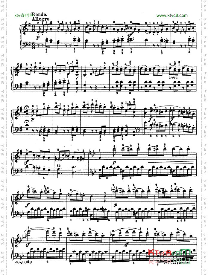 第十九钢琴奏鸣曲-Op.49No.1-贝多芬