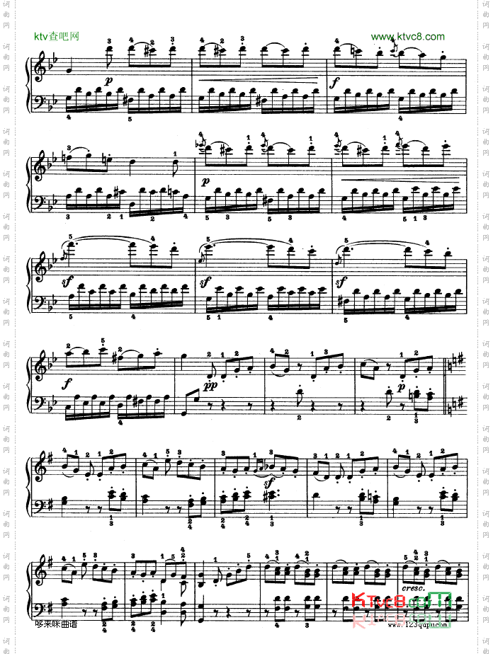 第十九钢琴奏鸣曲-Op.49No.1-贝多芬