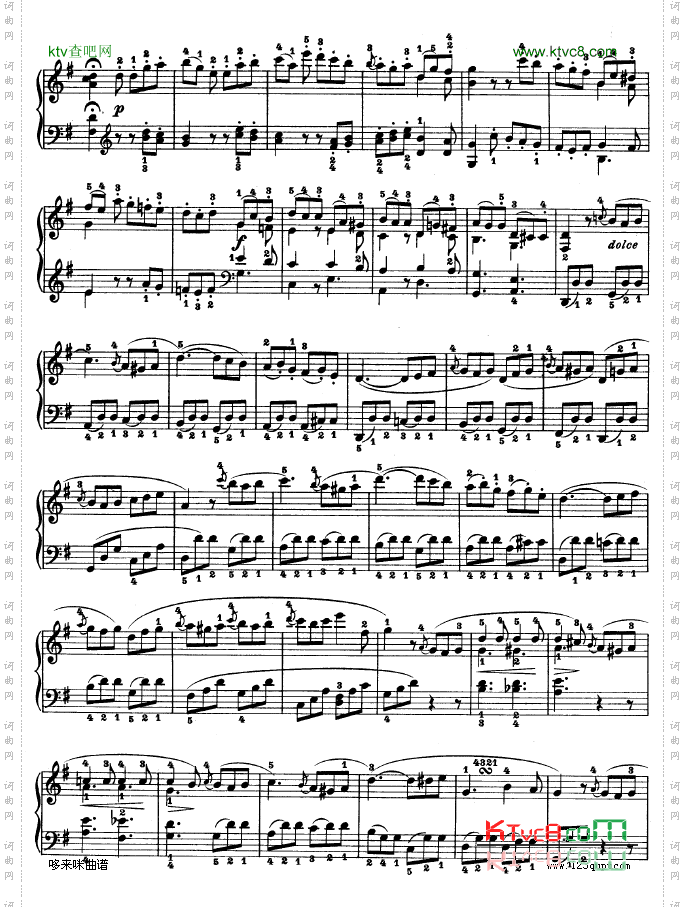第十九钢琴奏鸣曲-Op.49No.1-贝多芬