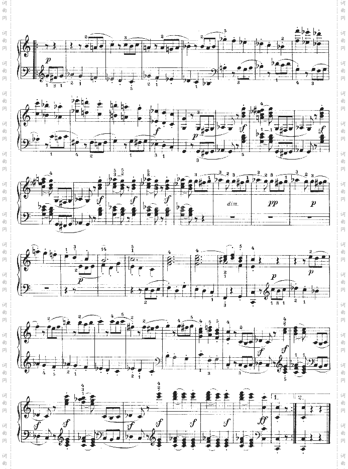 第三钢琴奏鸣曲-Op.2No.3