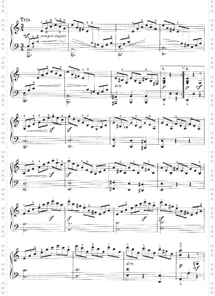 第三钢琴奏鸣曲-Op.2No.3
