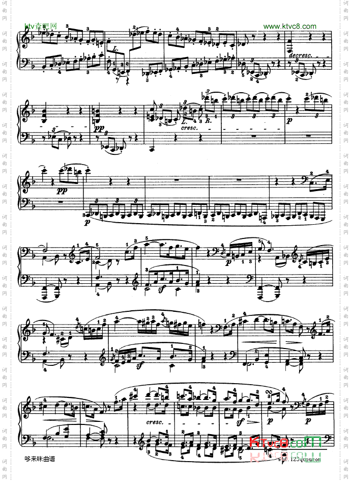 第二十二钢琴奏鸣曲-Op.54-贝多芬
