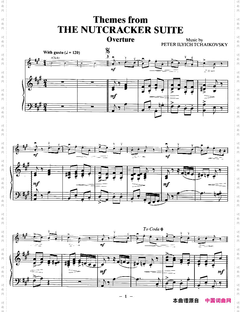 THENUTCRACKERSUITE钢琴伴奏谱