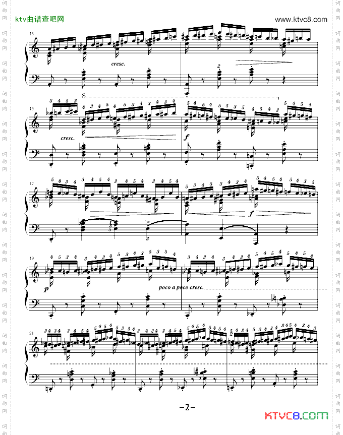 肖邦练习曲十之二