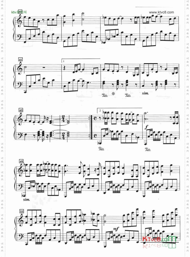 无可取代钢琴谱