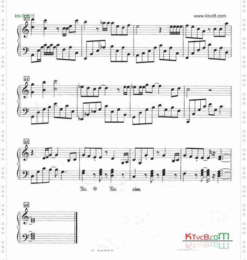 无可取代钢琴谱