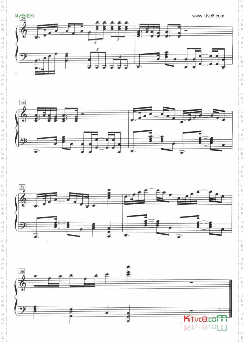 运动服饰广告钢琴五线谱