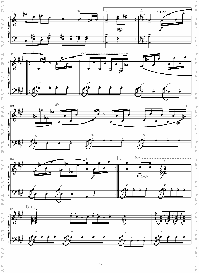 土耳其进行曲阿拉伯音阶版-C调