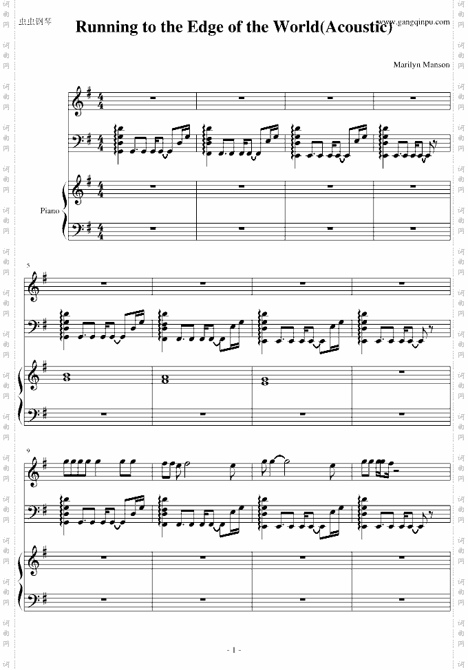 runningtotheedgeoftheworldacoustic-G调