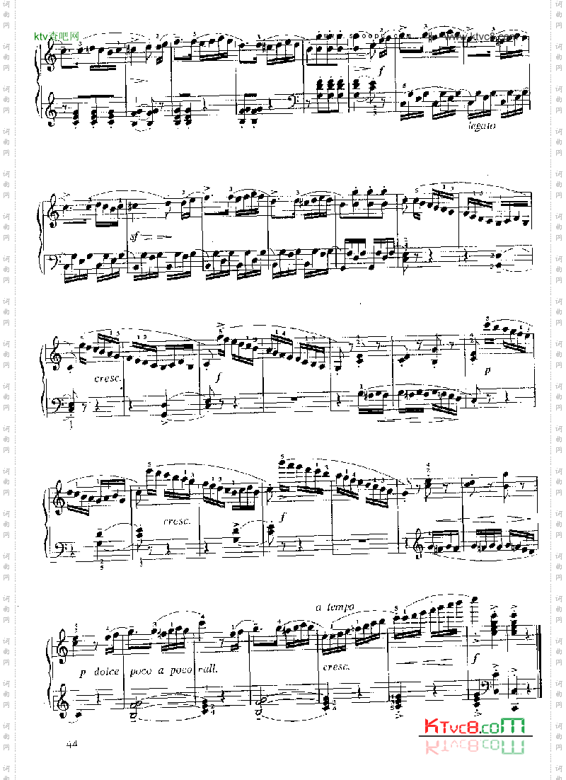 小奏鸣曲Op.20No.1键盘类钢琴