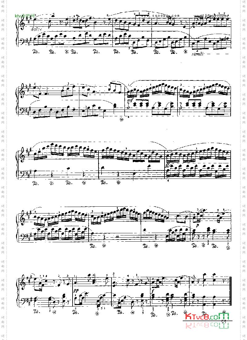 小奏鸣曲Op.20No.4键盘类钢琴