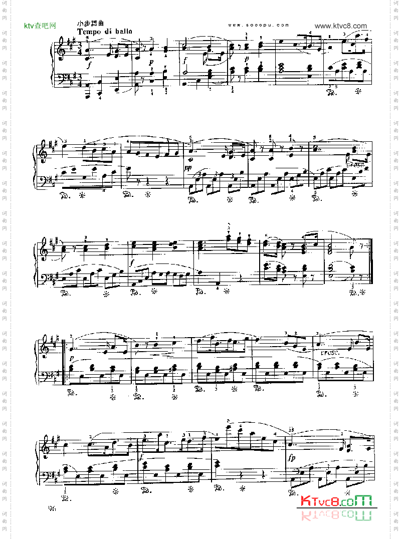 小奏鸣曲Op.20No.4键盘类钢琴