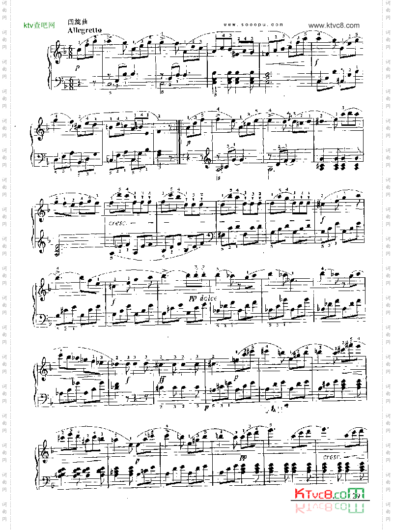 小奏鸣曲Op.151No.3键盘类钢琴