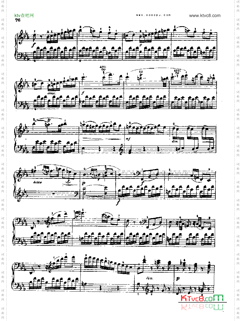 奏鸣曲九为冯.根青格夫人而作1789-1790键盘类钢琴