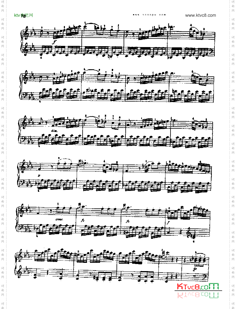 奏鸣曲九为冯.根青格夫人而作1789-1790键盘类钢琴