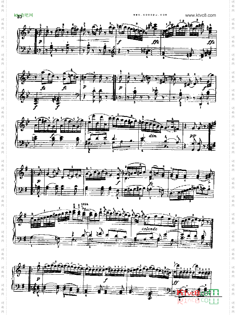 奏鸣曲四献给埃斯特哈齐王妃1784年出版键盘类钢琴