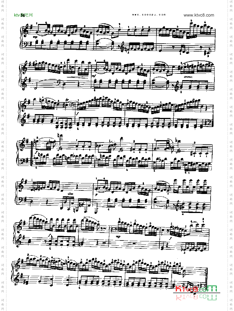 奏鸣曲四献给埃斯特哈齐王妃1784年出版键盘类钢琴