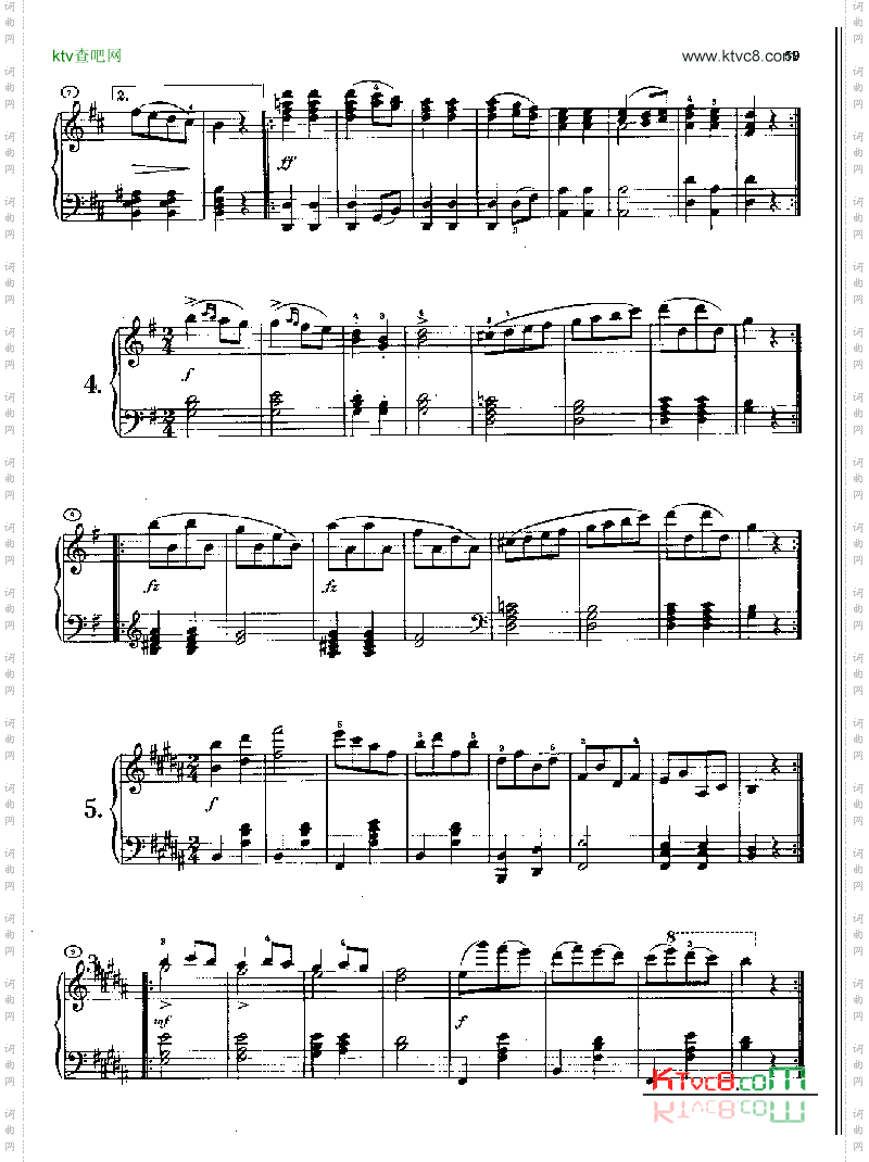 9首埃科塞兹舞曲_Opus18.D145键盘类钢琴
